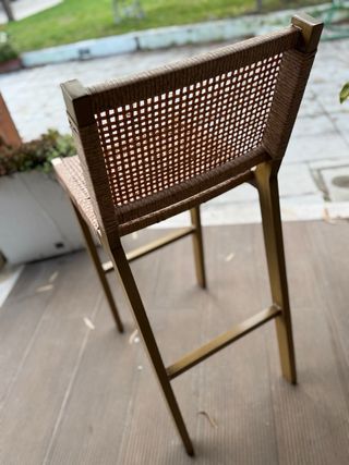 3 Bancos altos 75cm vime sintético Sklum