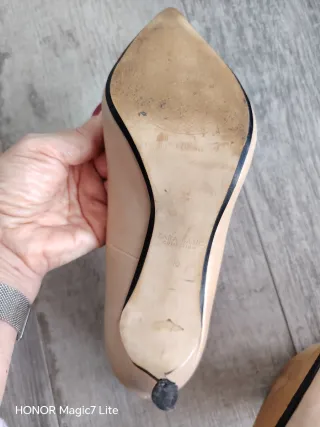 Zapatos de tacón Zara beige
