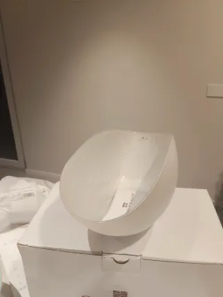 Vaso Burano Coppa 28x14 Bianco Perla