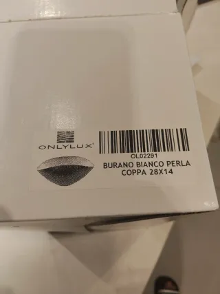 Vaso Burano Coppa 28x14 Bianco Perla