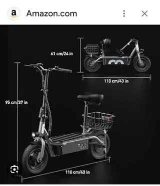 Patinete eléctrico con asiento