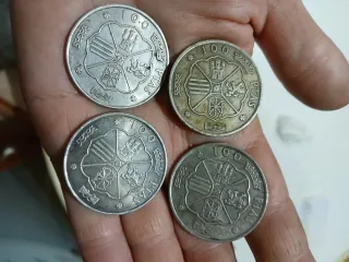 10 Monete 100 Peseta Argento 1966 Francisco Franco