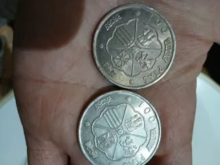 10 Monete 100 Peseta Argento 1966 Francisco Franco