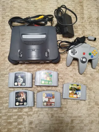 Nintendo N64 Consola Gris + 5 Juegos