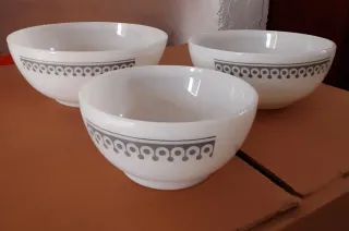 Juego 3 Hondillas Vidrio Diseño Gris