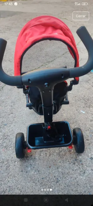 Triciclo infantil rojo y negro