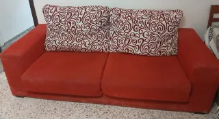 Sofá 2 plazas rojo