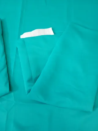 Pack 3 cortinas verde turquesa 207x140 cm.