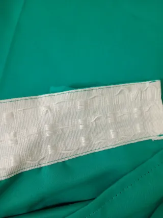 Pack 3 cortinas verde turquesa 207x140 cm.