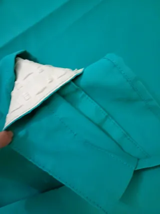 Pack 3 cortinas verde turquesa 207x140 cm.