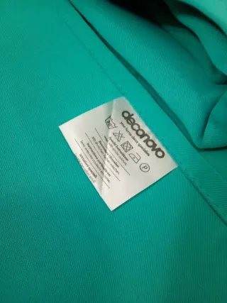 Pack 3 cortinas verde turquesa 207x140 cm.