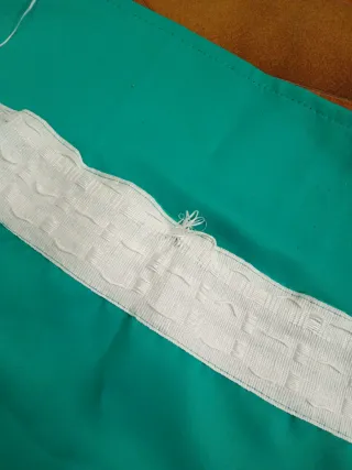 Pack 3 cortinas verde turquesa 207x140 cm.