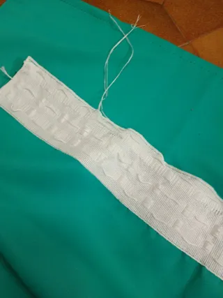 Pack 3 cortinas verde turquesa 207x140 cm.