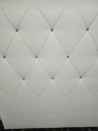 Cabecero blanco 135cm polipiel