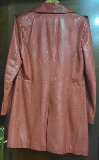 Abrigo Cuero Pepe Nieto Rojo