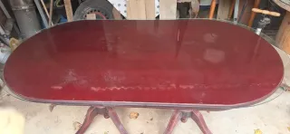 Mesa de comedor extensible de madera