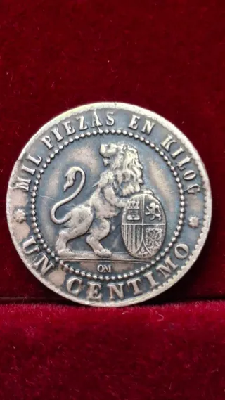 1 Centimo Gobierno Provisional Moneda Antigua