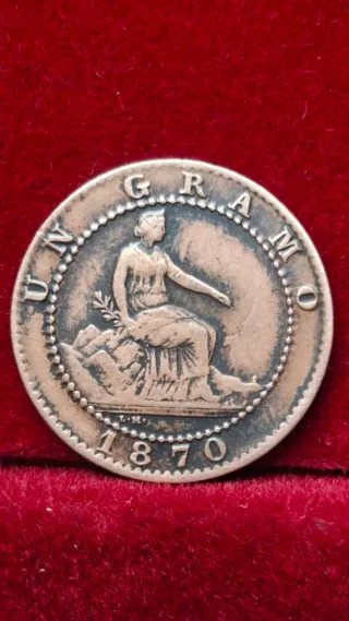 1 Centimo Gobierno Provisional Moneda Antigua