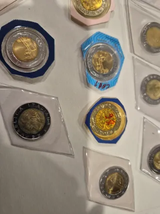 22 pezzi 500 Lire Monete Italiane