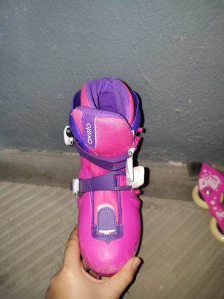 Patines en Línea Niña Oxelo Rosa Talla 32-34