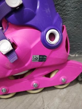 Patines en Línea Niña Oxelo Rosa Talla 32-34
