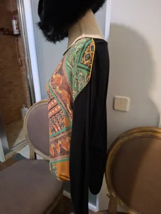 Blusa satén talla 46