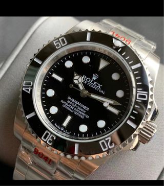 Rolex Submariner Negro/Plateado