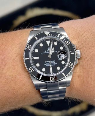 Rolex Submariner Negro/Plateado