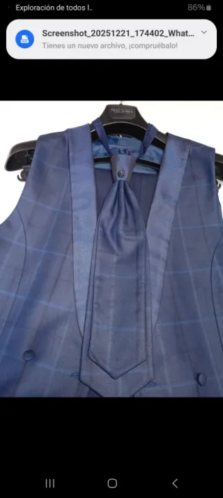 Traje de Novio MARCO TALLER Azul Cuadros Talla S/m