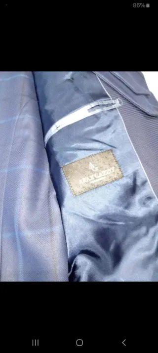 Traje de Novio MARCO TALLER Azul Cuadros Talla S/m