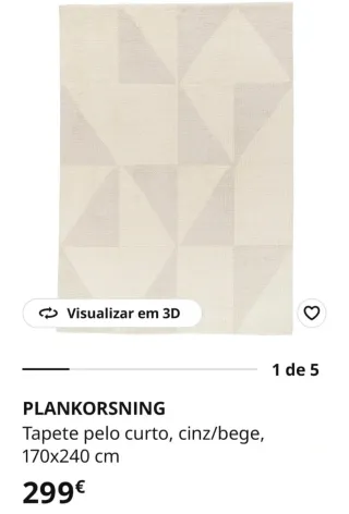 Tapete de ovelha Ikea bege