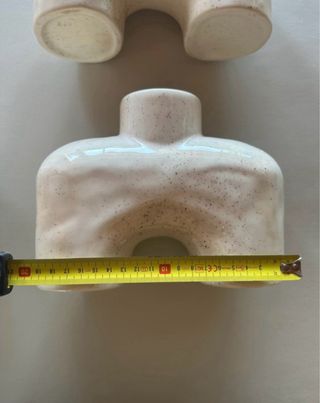 Lote 2 jarras cerâmica branco cru