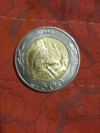 Moneta 500 Lire San Marino Bimetallica