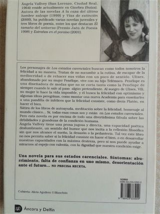 NUEVO novela premiada Los estados carenciales