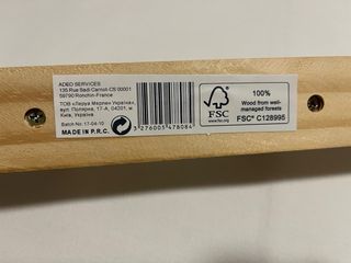 Perchero de madera con 5 ganchos