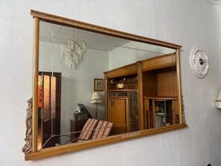Espejo antiguo madera tallada