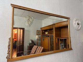 Espejo antiguo madera tallada