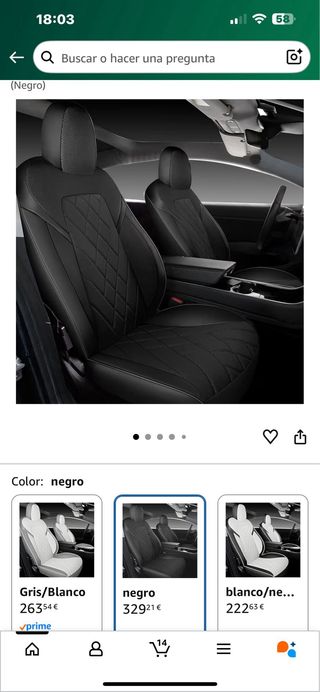 Funda Asiento Tesla Model 3 2021