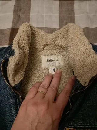 Chaqueta tejana forrada borreguito. Talla 14.