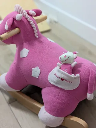 Mecedora vaca Rosa Bebe Grace&Baby