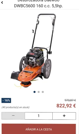 Desbrozadora Daewoo DWBC5600 160cc