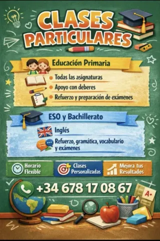 Clases particulares de inglés presenciales /online