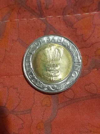 Moneta 500 Lire Bimetallica San Marino