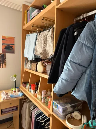 Armarios de madera y tela