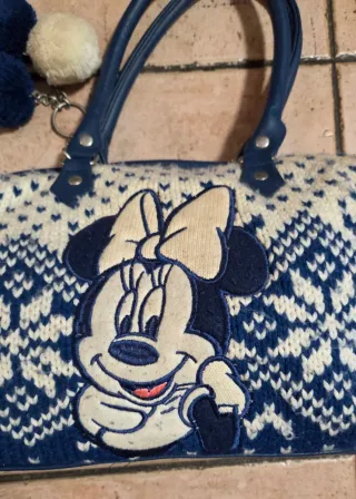 Borsa Disney Minnie Mouse blu e bianca