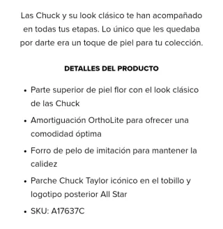 Converse piel talla 39