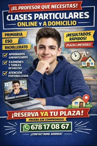 Clases Primaria, ESO y bachillerato