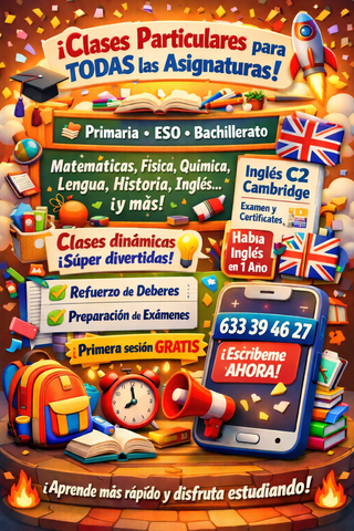 Clases Primaria, ESO y bachillerato