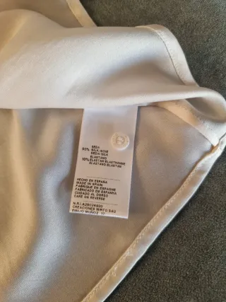 Camisa blanca 90% seda de MIRTO talla M/38