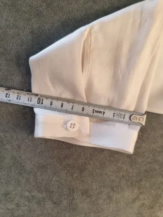 Camisa blanca 90% seda de MIRTO talla M/38